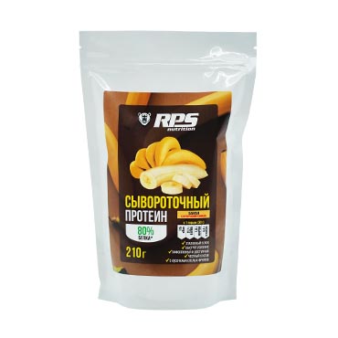 Сывороточный протеин RPS Nutrition вкус Банан с кусочками банана, пакет дой-пак 210г
