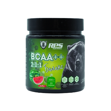 BCAA (2:1:1) RPS Nutrition Вкус Арбуз. BCAA (2:1:1) RPS Nutrition Watermelon Flavor, банка 200г